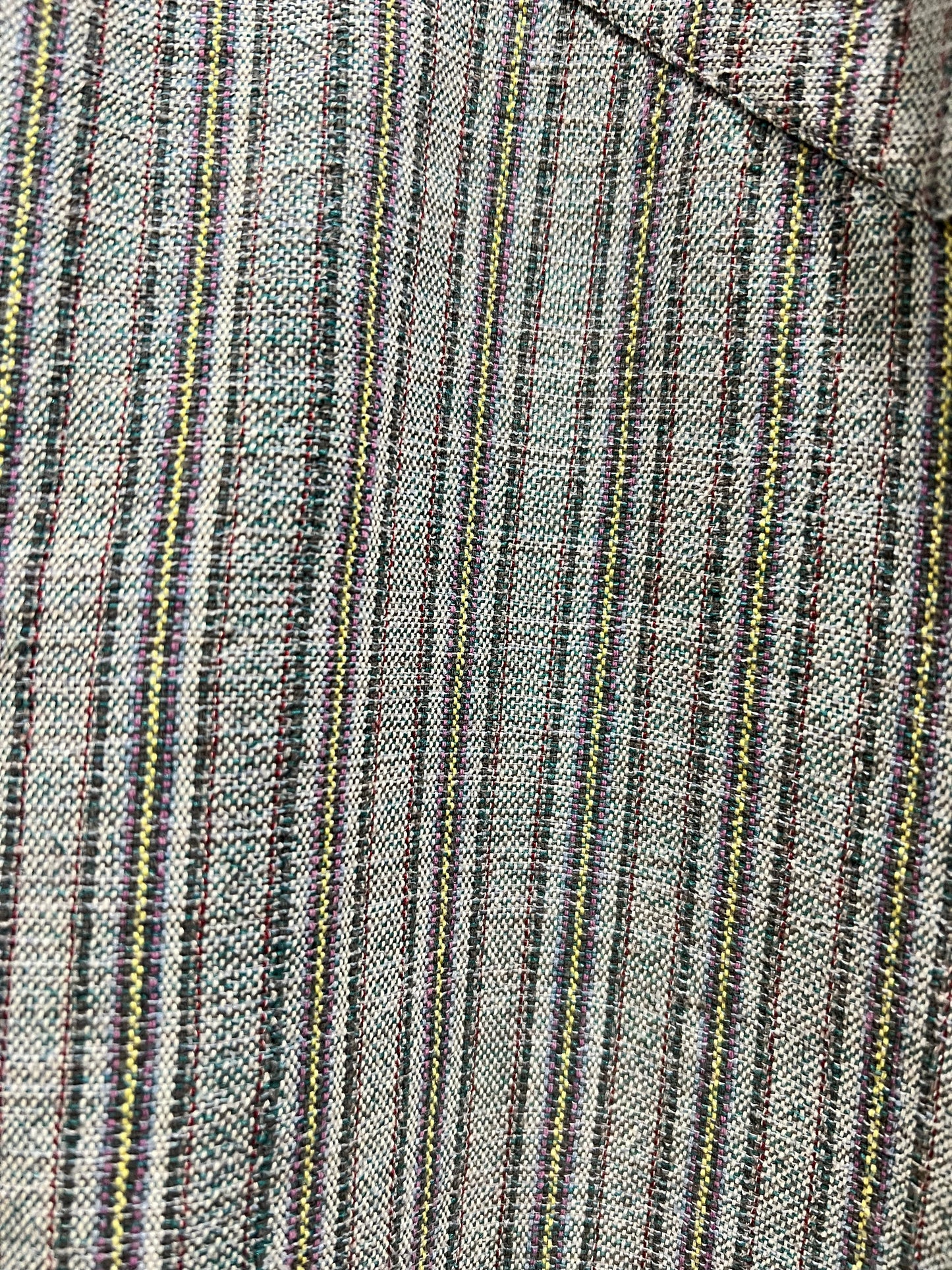 90's Multicoloured Striped linen button down LG