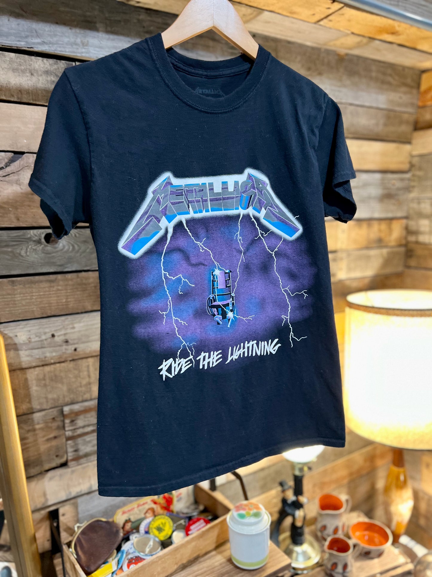 Vintage Metallica Ride The Lightning Black T-Shirt- SM