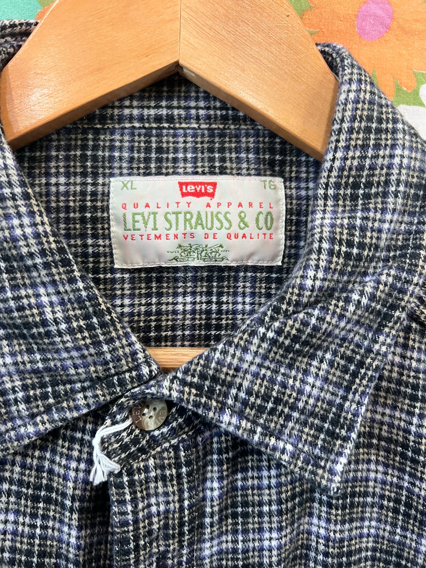 Vintage Levis Flannel Button Down XL
