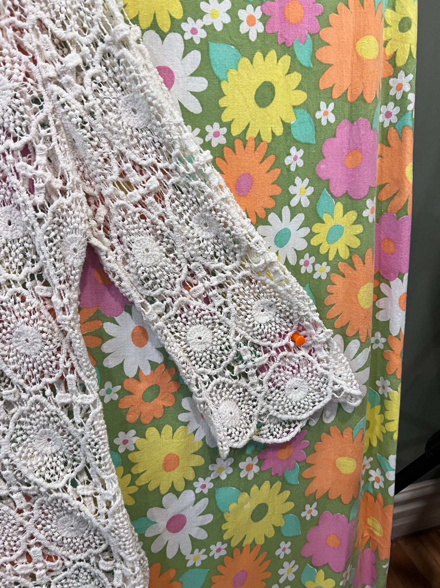 Long Sleeve Crochet Blouse LG