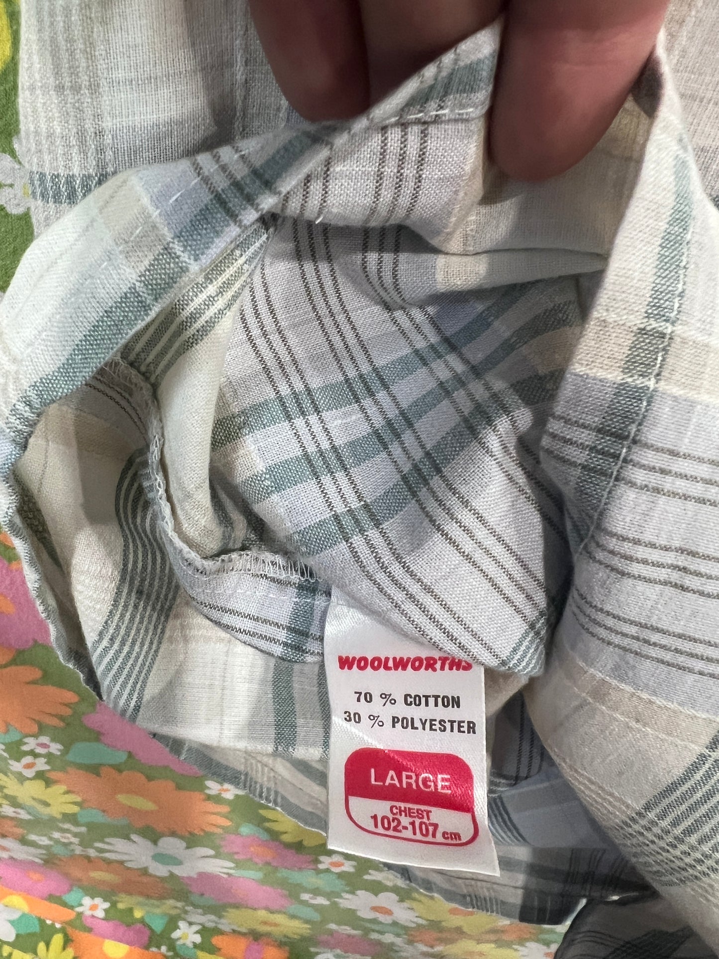 Vintage Woolworth Short Sleeve Button Down LG