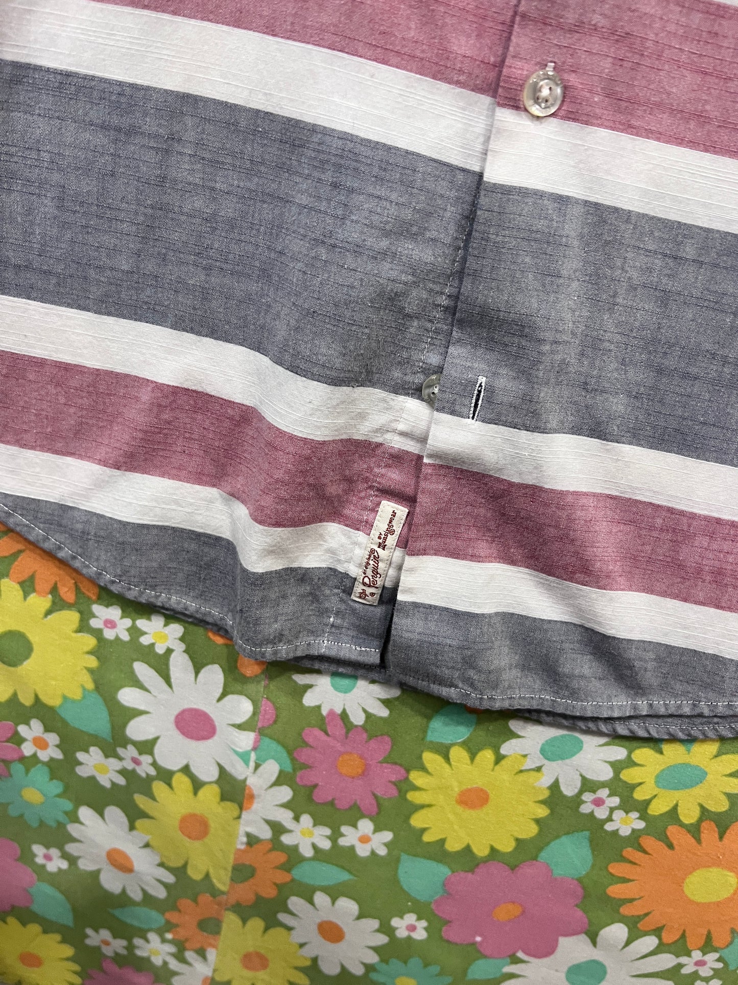 Penguin Heritage Slim Fit Short Sleeve Button Up LG