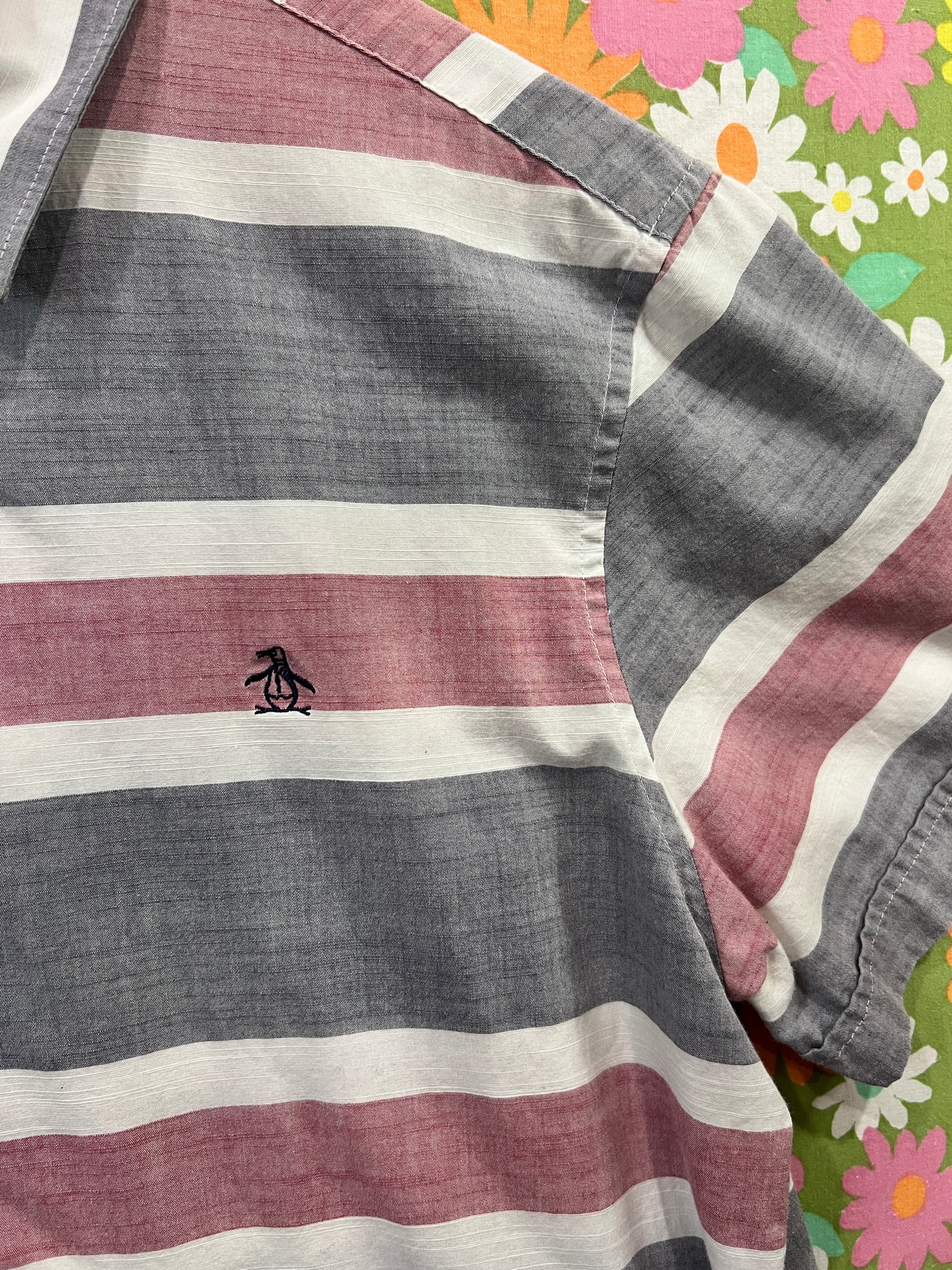 Penguin Heritage Slim Fit Short Sleeve Button Up LG