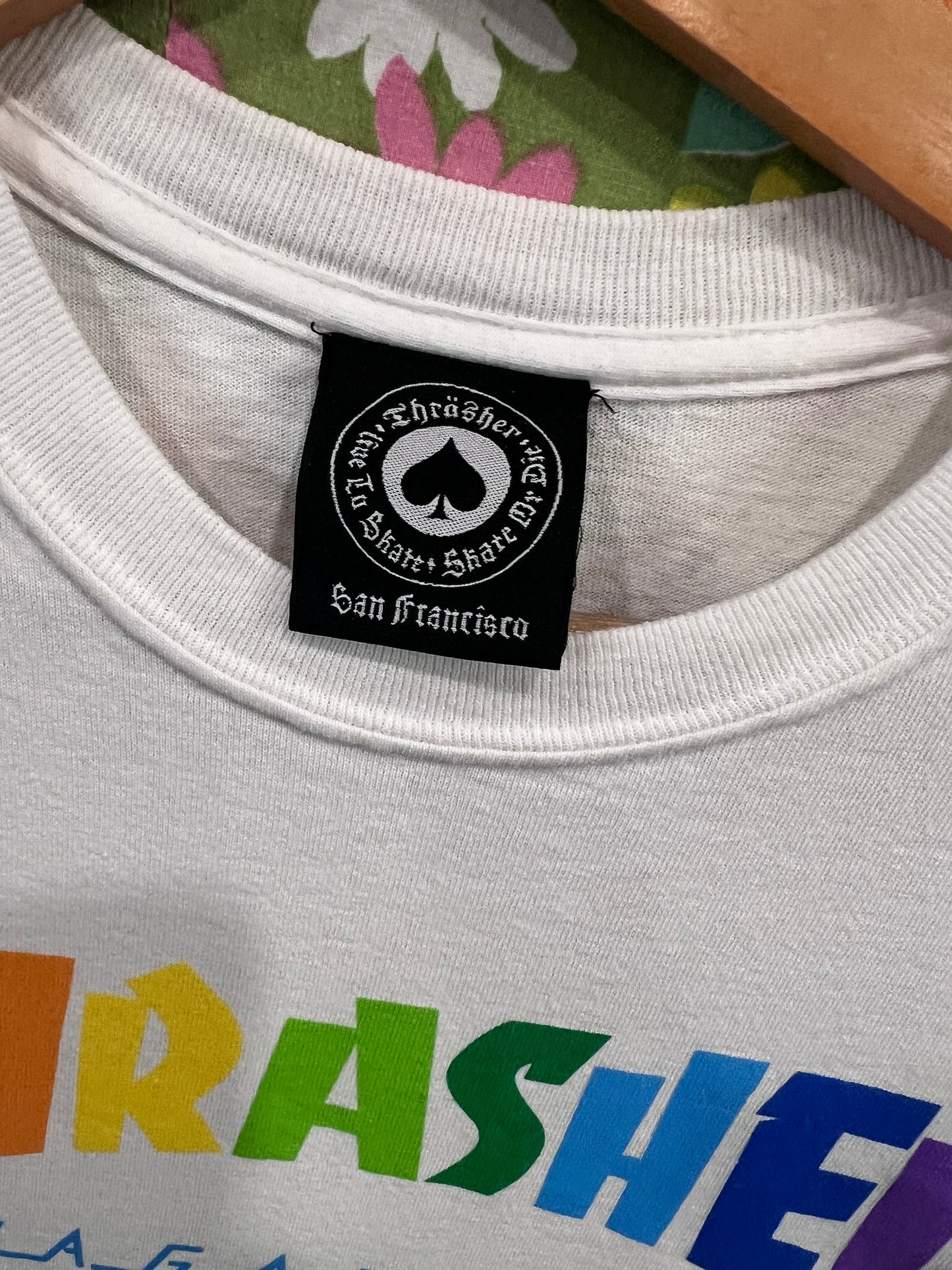 Thrasher Mag T-Shirt Rainbow & White- MED