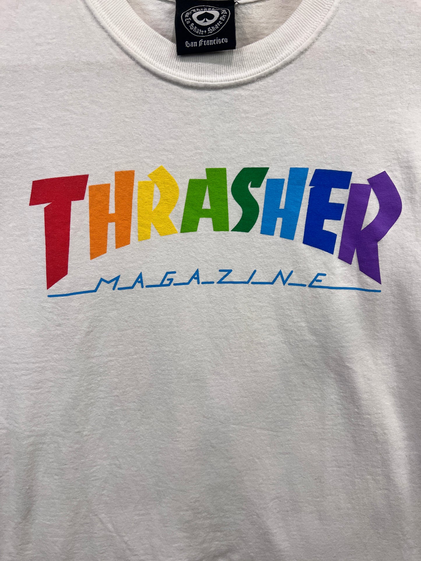 Thrasher Mag T-Shirt Rainbow & White- MED