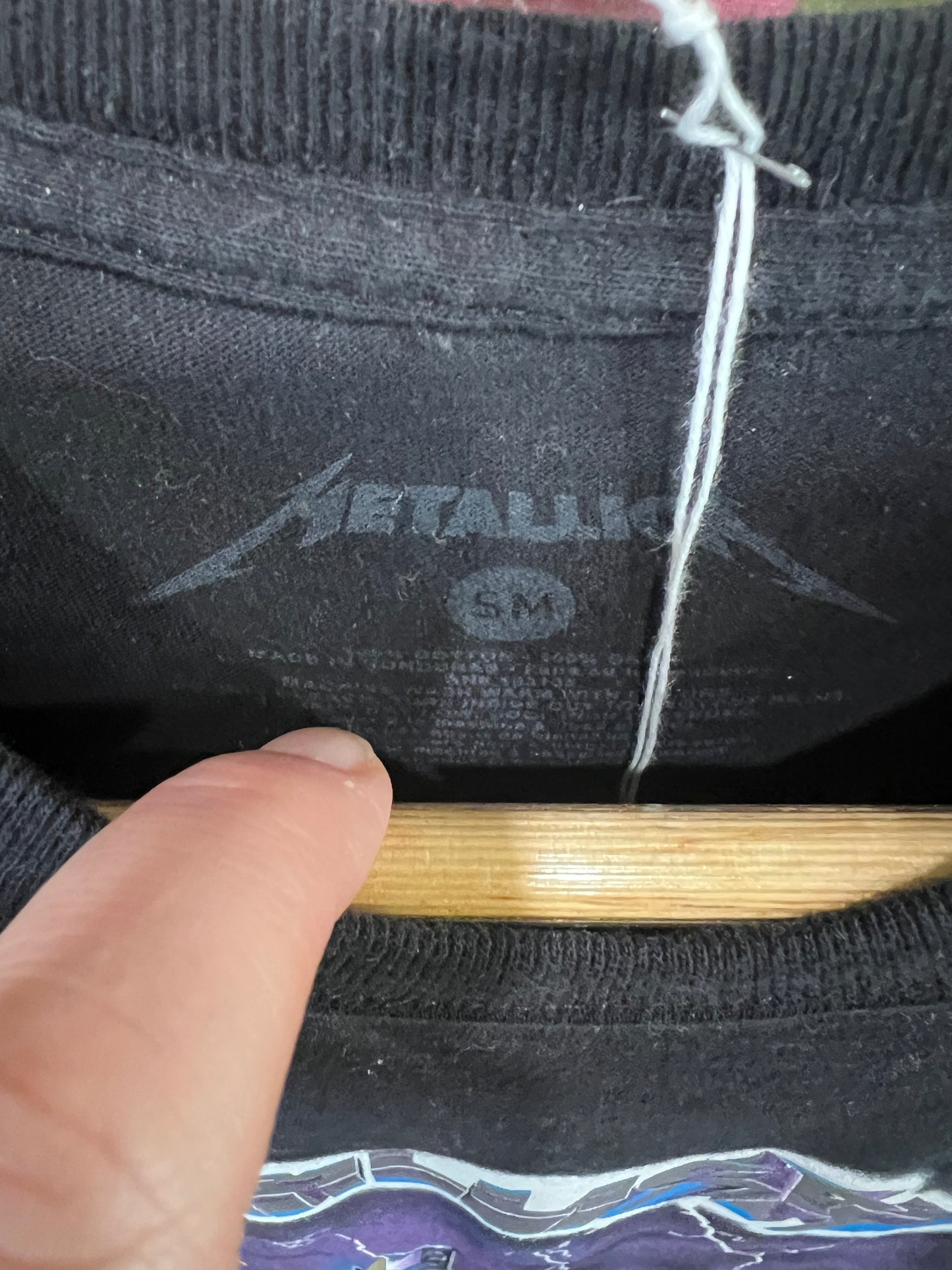 Vintage inspired Metallica Ride The Lightning Black T-Shirt- SM