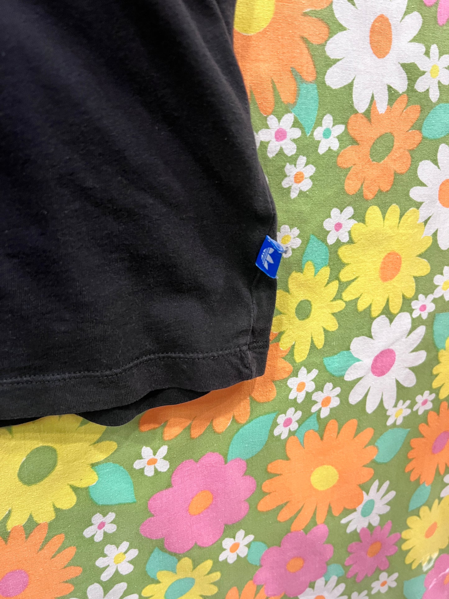 Black Adidas Trefoil Rolled Sleeve Tank